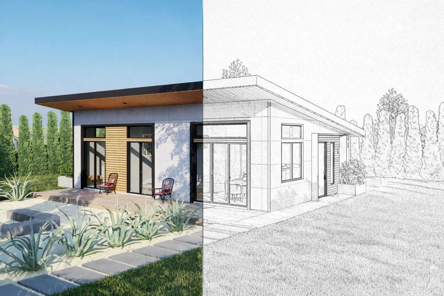 Modern ADU. Rendering by our local design partner.